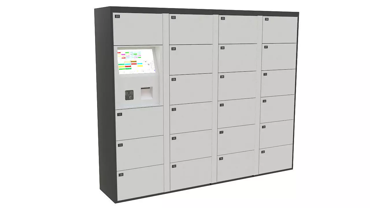 Automatic locker 3D model_0