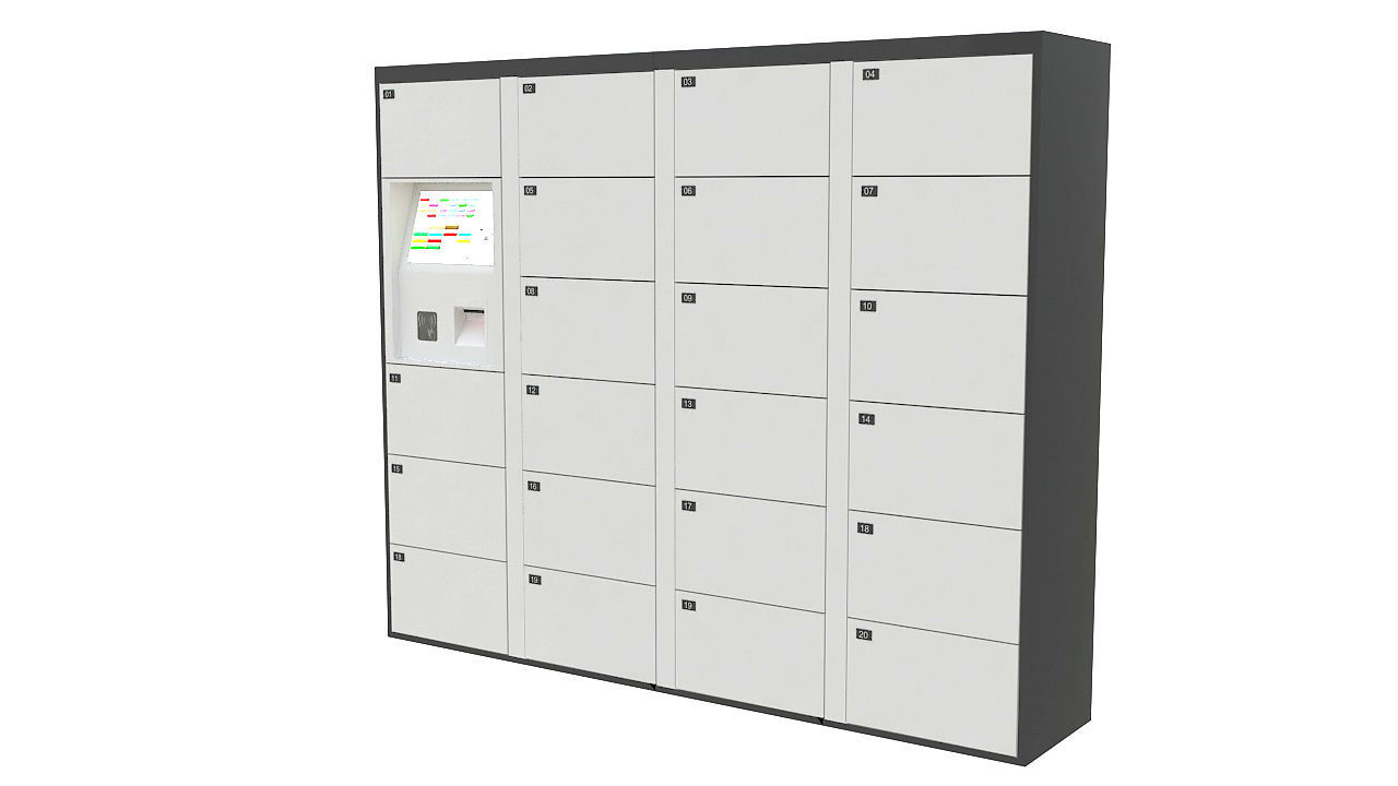 Automatic locker 3D model_2