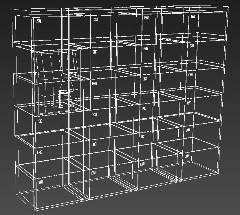 Automatic locker 3D model_11