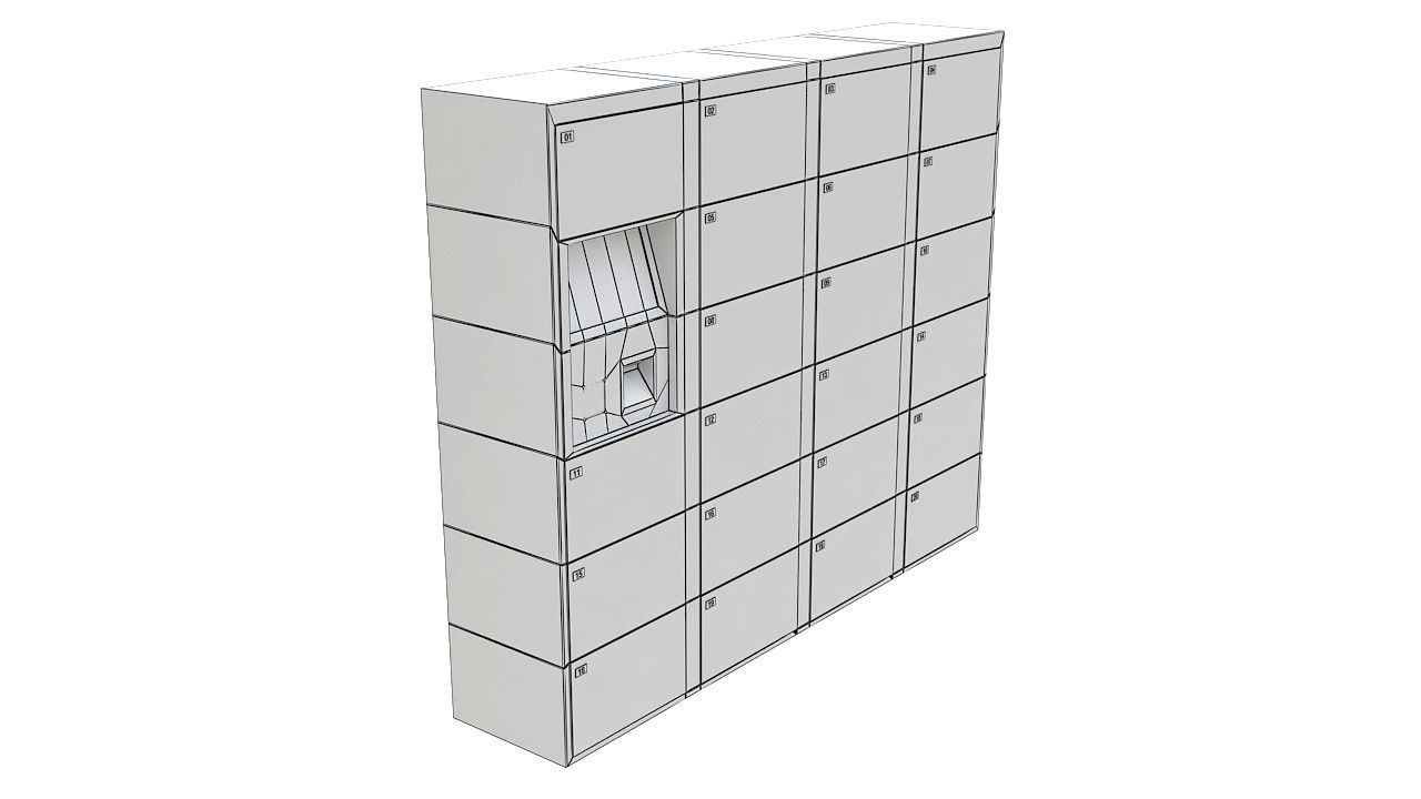 Automatic locker 3D model_4