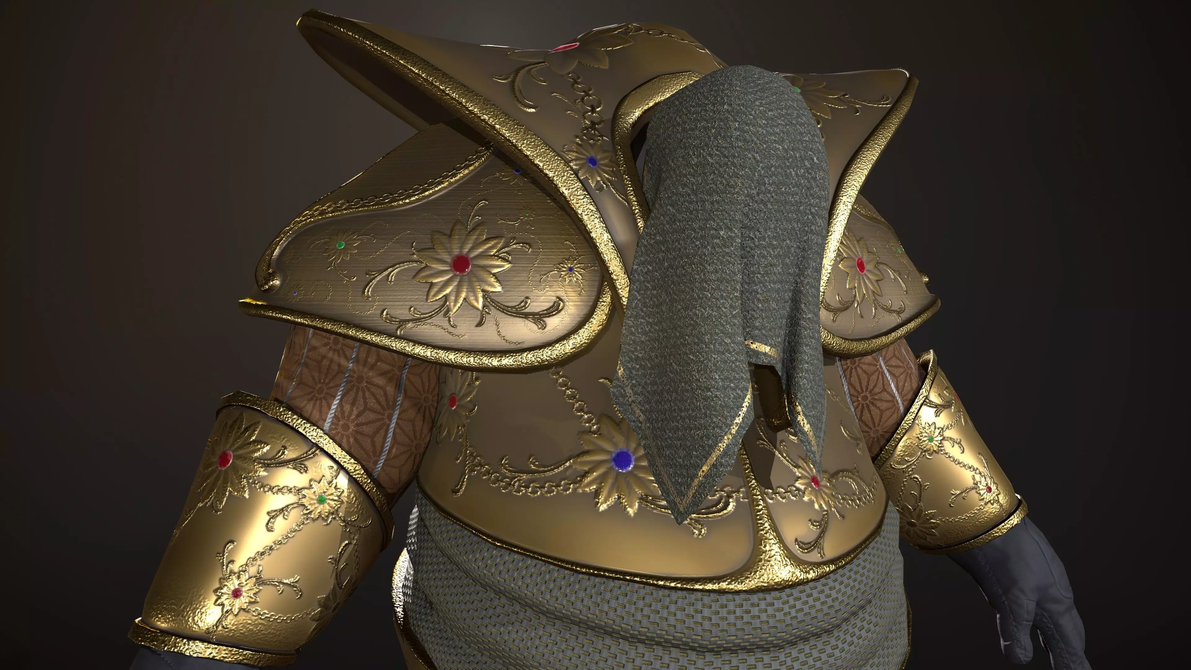 Custodian humanoid Low-poly 3D model_0