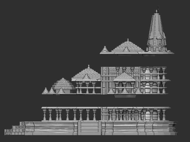 Shri Ram mandir  3D print model_10