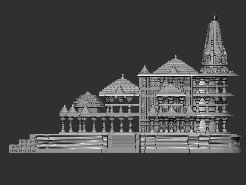 Shri Ram mandir  3D print model_3