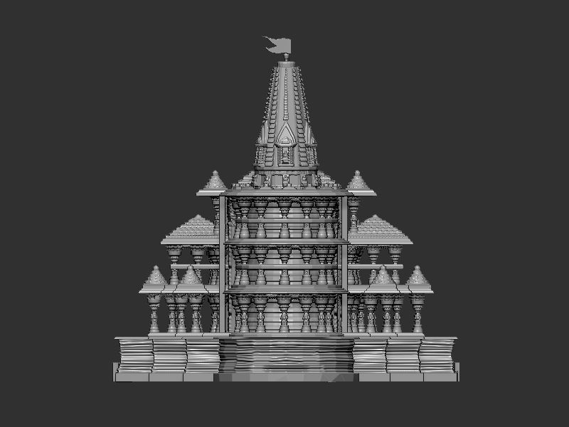 Shri Ram mandir  3D print model_2