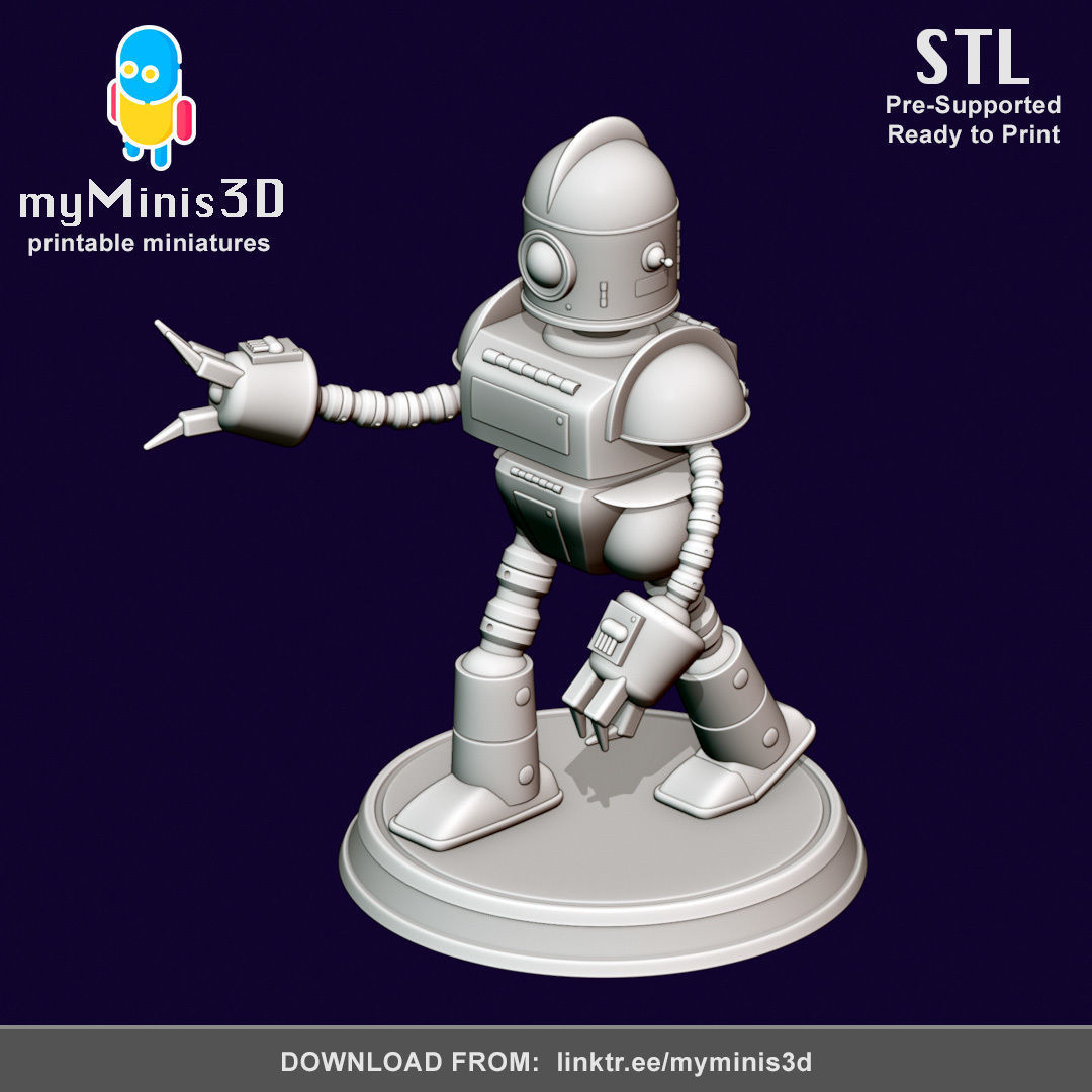 Warrior 1 of the Invader Robots Warband 3D print model_3