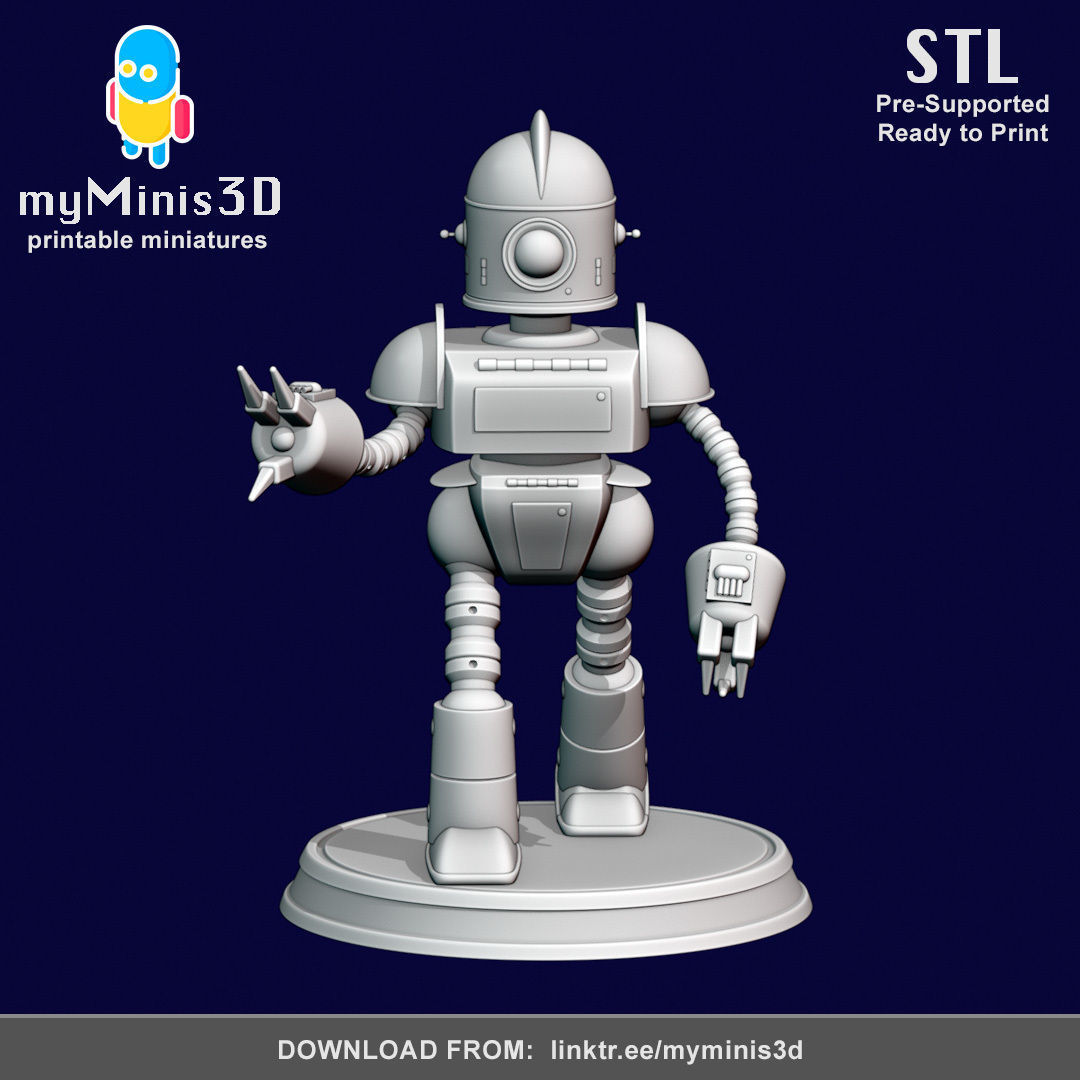 Warrior 1 of the Invader Robots Warband 3D print model_2