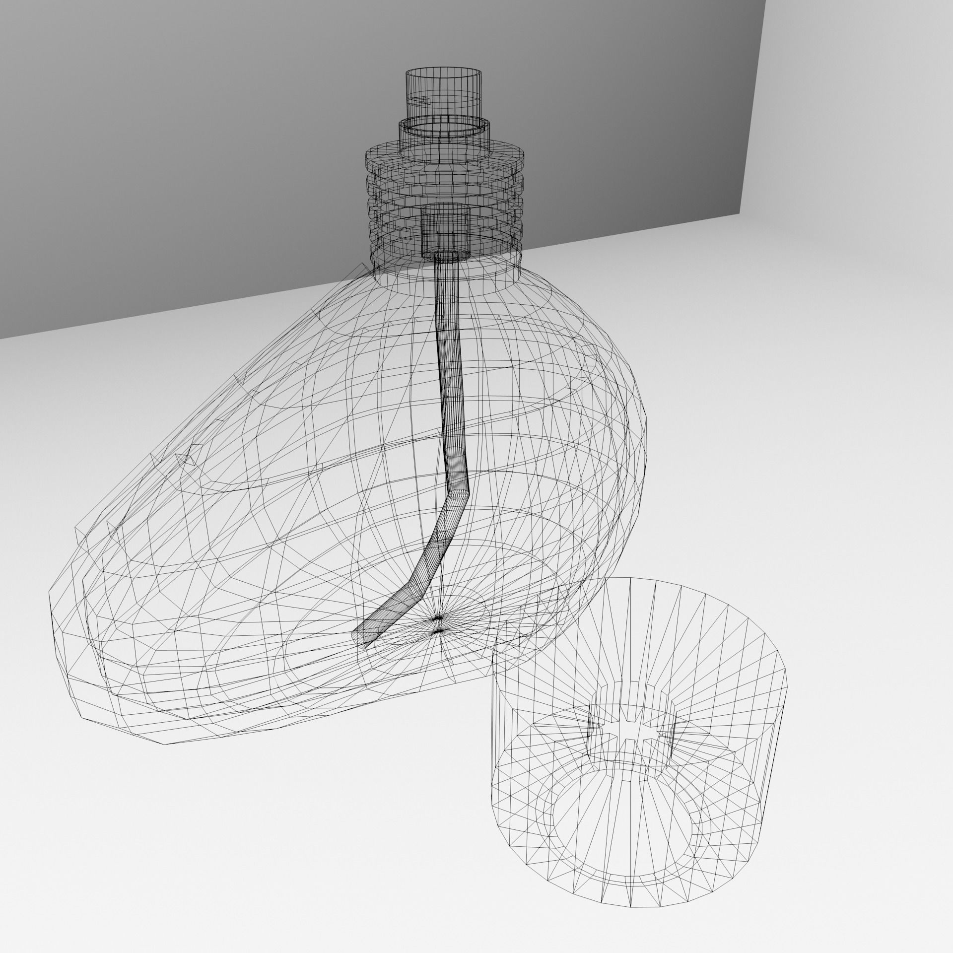 Low Poly Perfume 2 bottle - bottle Low-poly 3D model_6