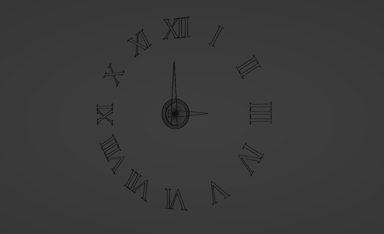 Decorative Wall Clock 3D model_6