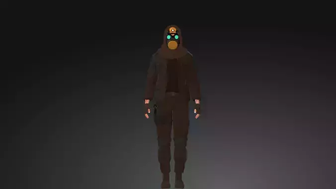 Sci-fi Realistic  and Rigged Character Game Ready 3D model 3D model