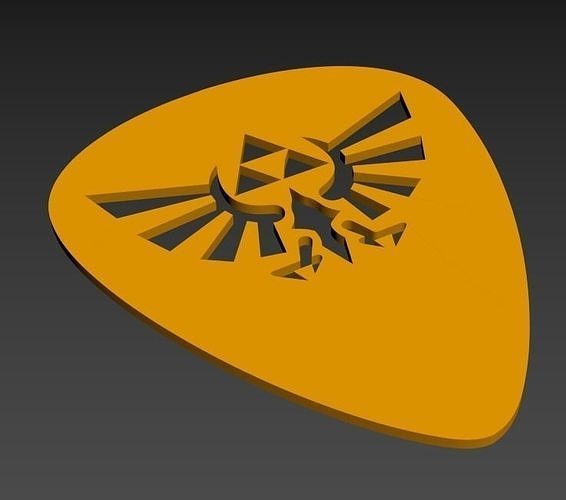 Simply Zelda Theme 3D Guitar Pick 3D print model