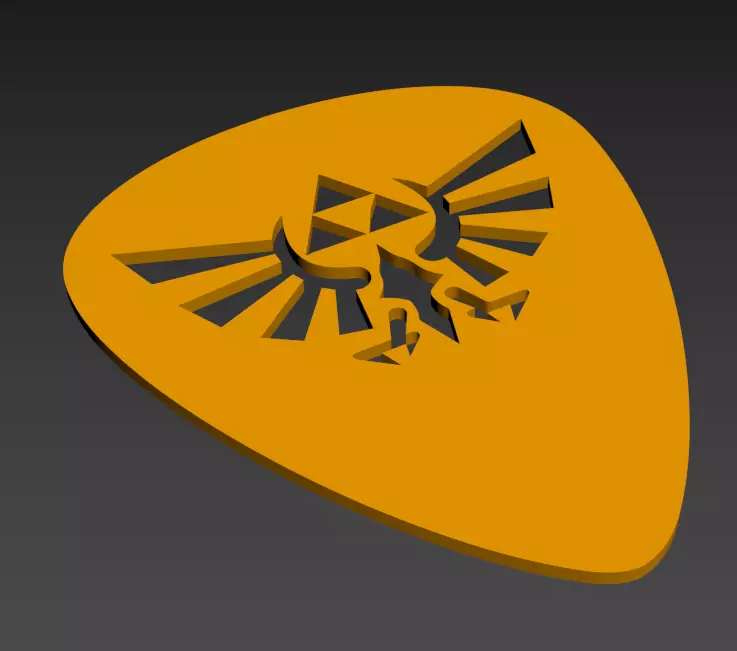 Simply Zelda Theme 3D Guitar Pick 3D print model_0