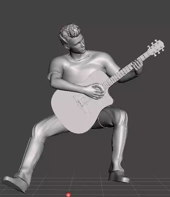 Guitar playing Free 3D print model