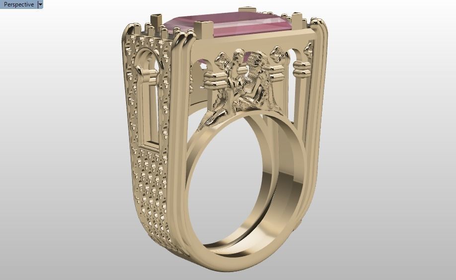 Romeo and Juliet ring -original  design 3D print model_18