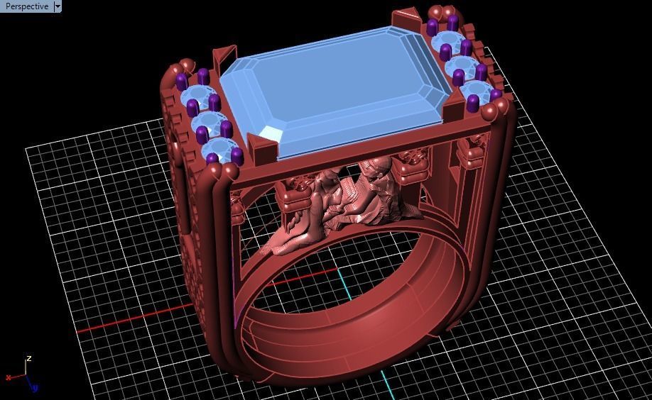 Romeo and Juliet ring -original  design 3D print model_29