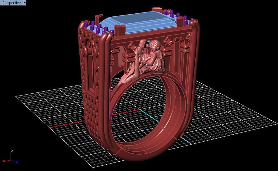 Romeo and Juliet ring -original  design 3D print model_24