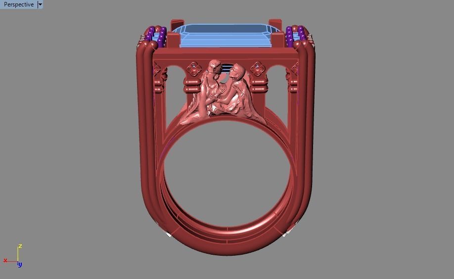 Romeo and Juliet ring -original  design 3D print model_17