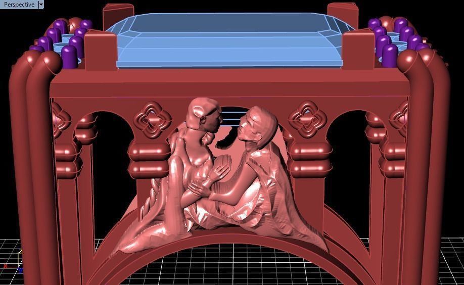 Romeo and Juliet ring -original  design 3D print model_27