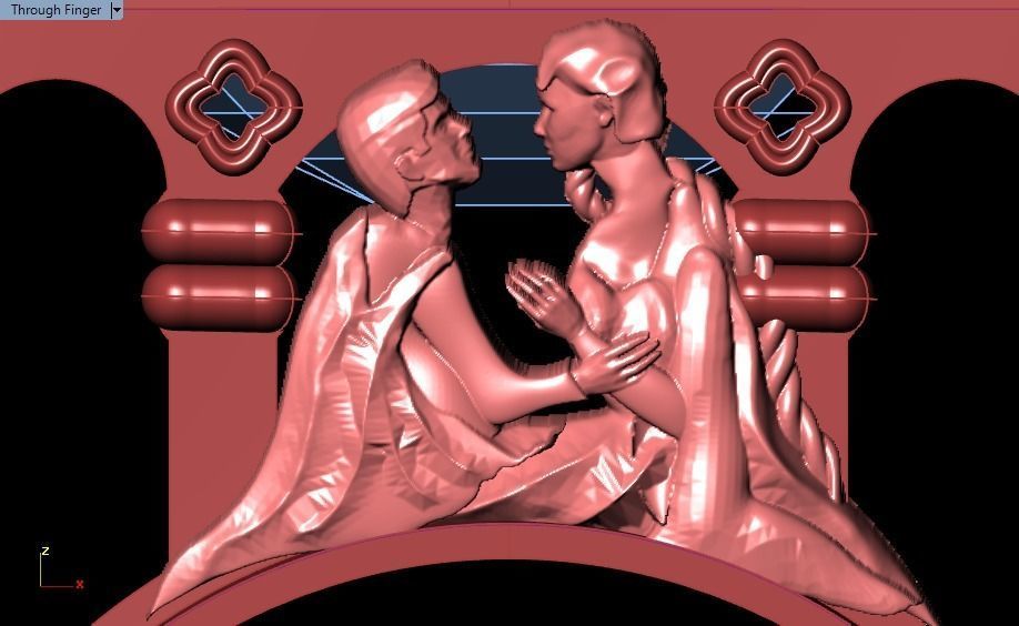 Romeo and Juliet ring -original  design 3D print model_28