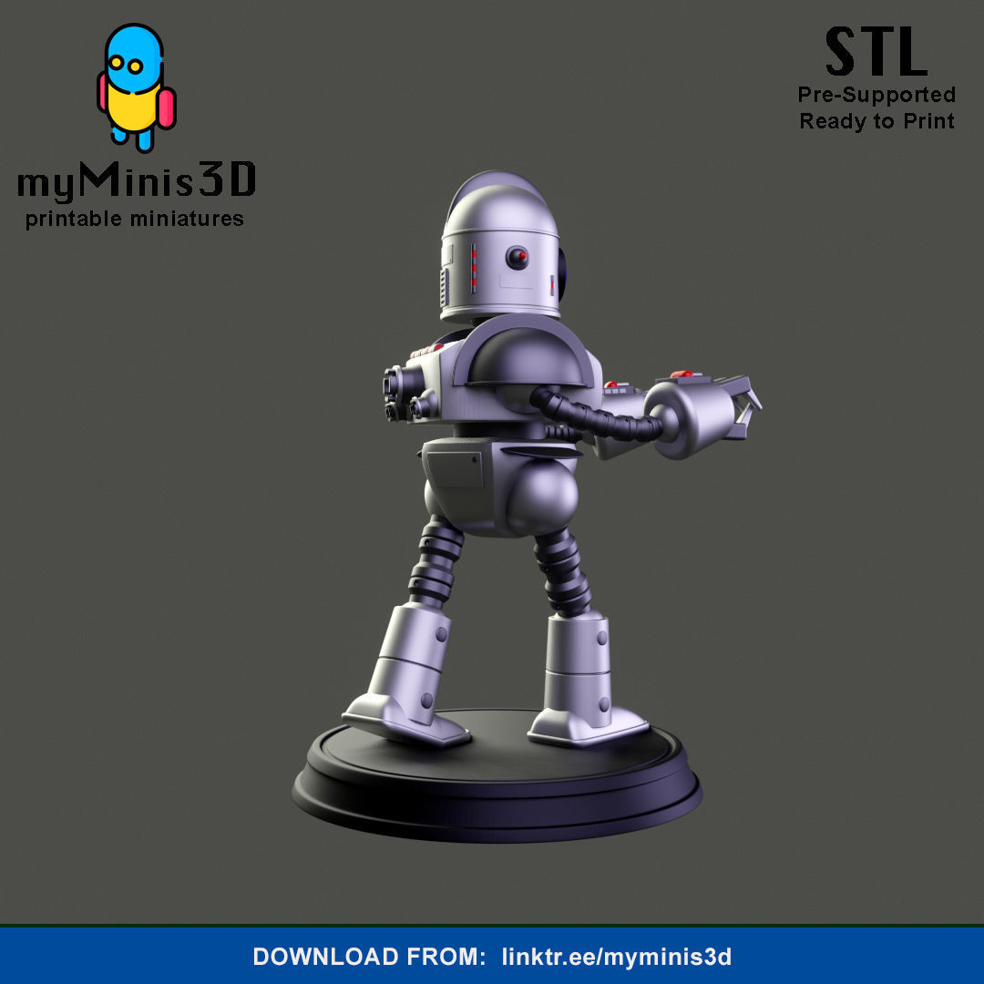 Warrior 2 of the Invader Robots Warband 3D print model_1