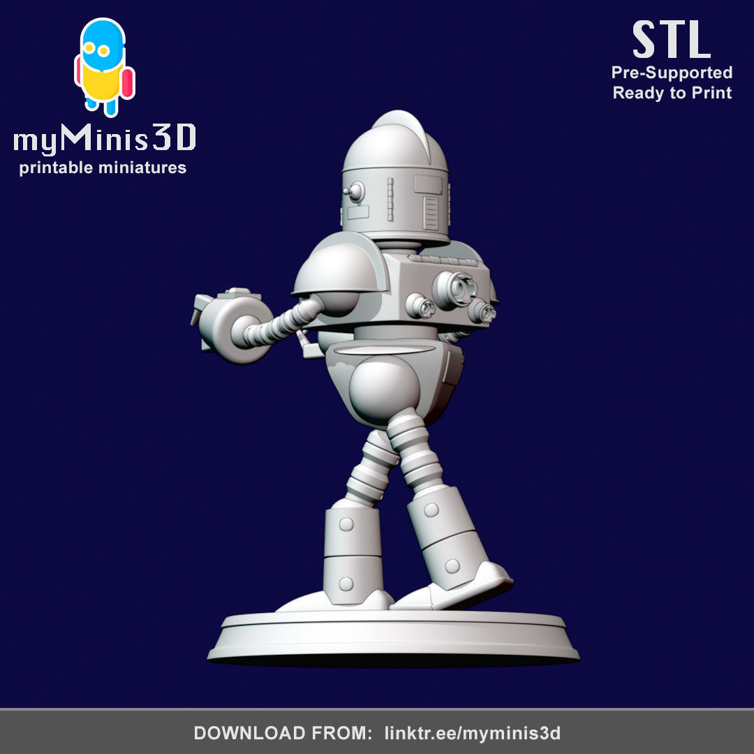 Warrior 2 of the Invader Robots Warband 3D print model_4