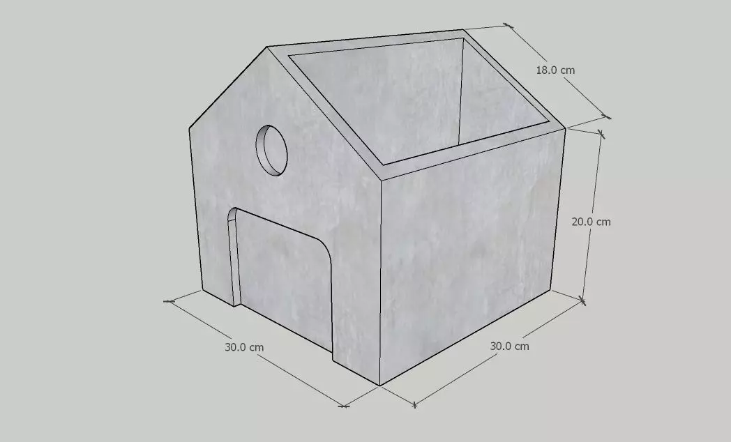 Mini Concrete Planter Box19 3D print model_0