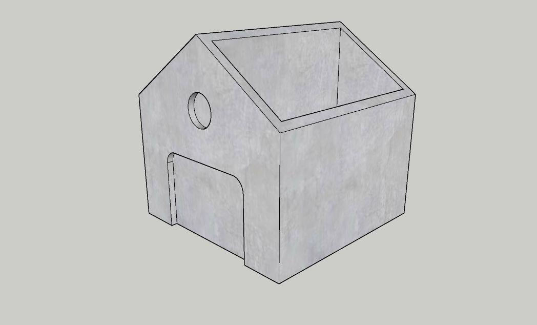 Mini Concrete Planter Box19 3D print model_1