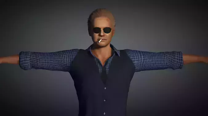  Realistic  and Rigged Character-1 Game Ready  3D model