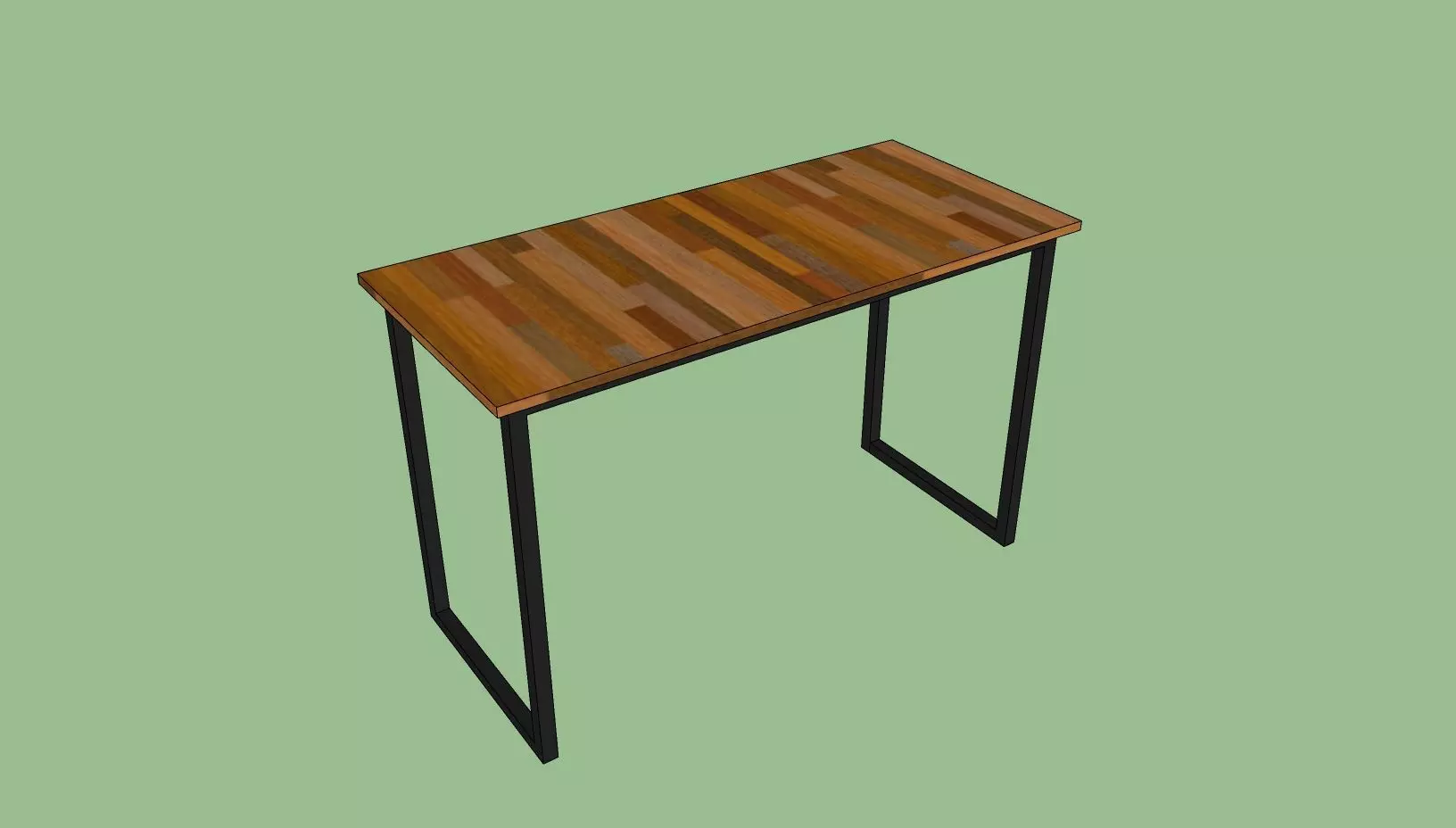 metal and wood universal table 3D print model