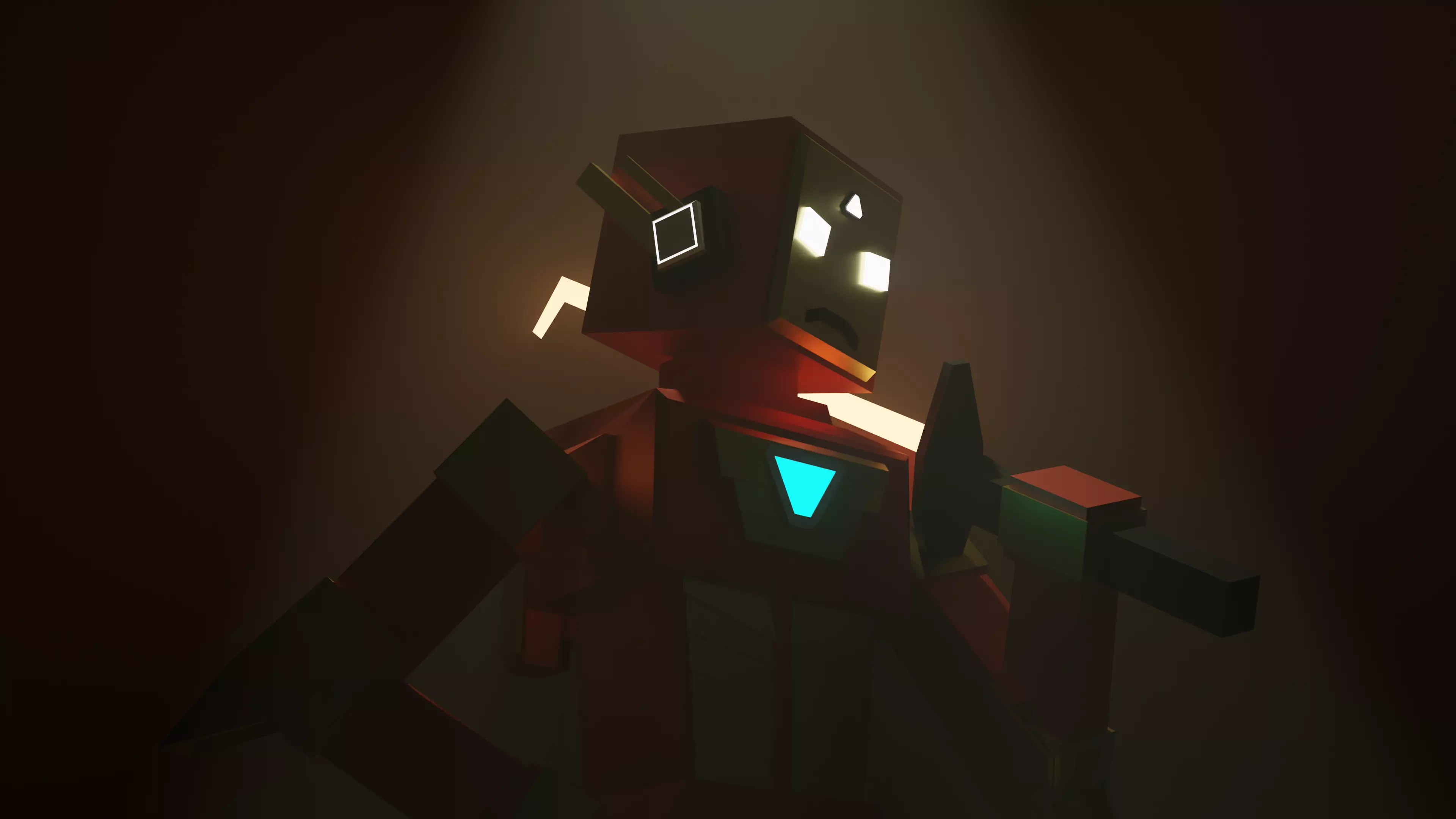 Robot Model iron man Low-poly 3D model