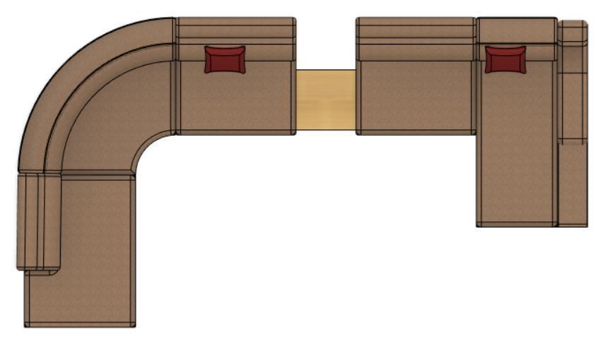 corner sofa set 3D model_3