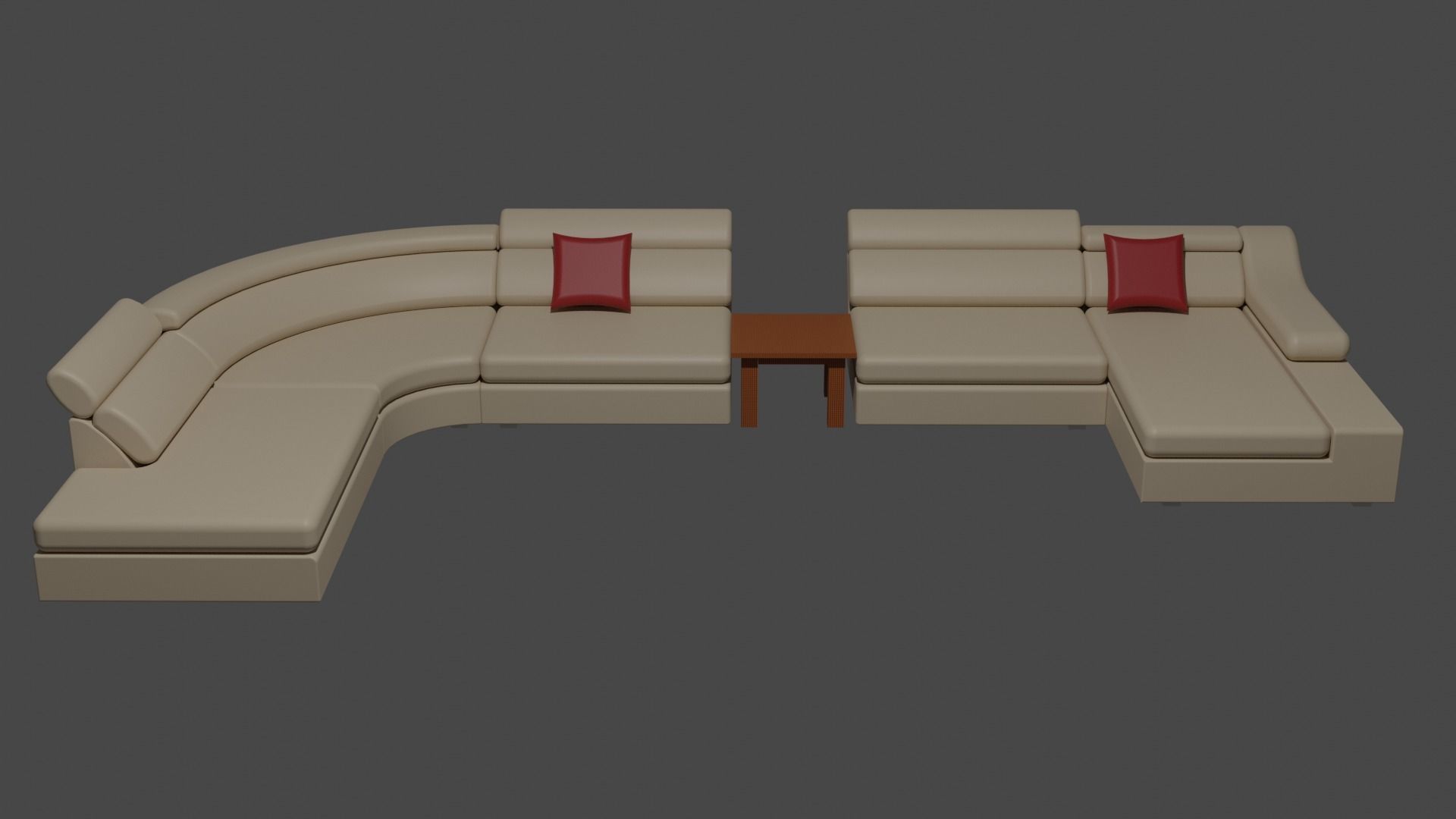 corner sofa set 3D model_2