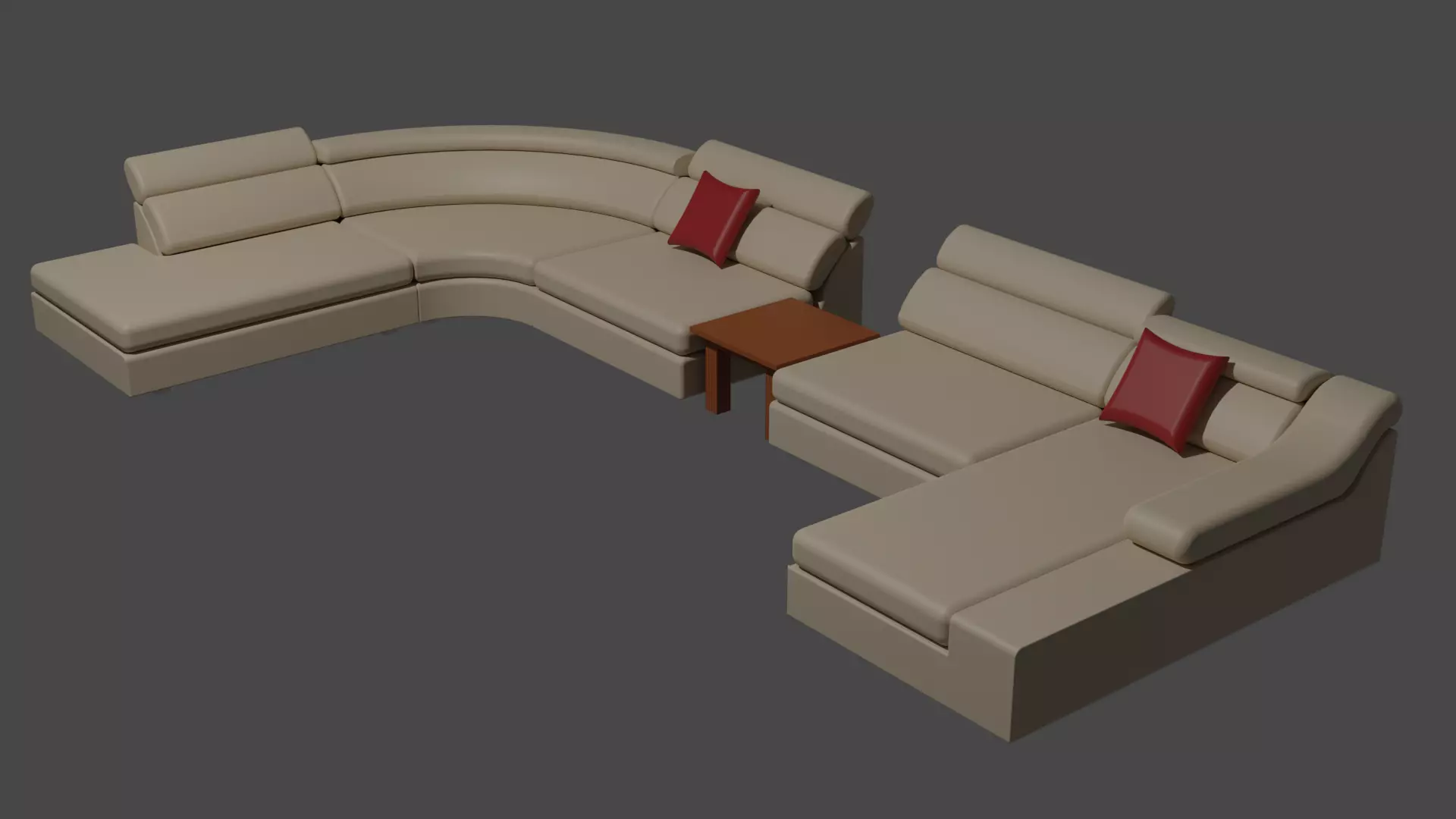 corner sofa set 3D model_0