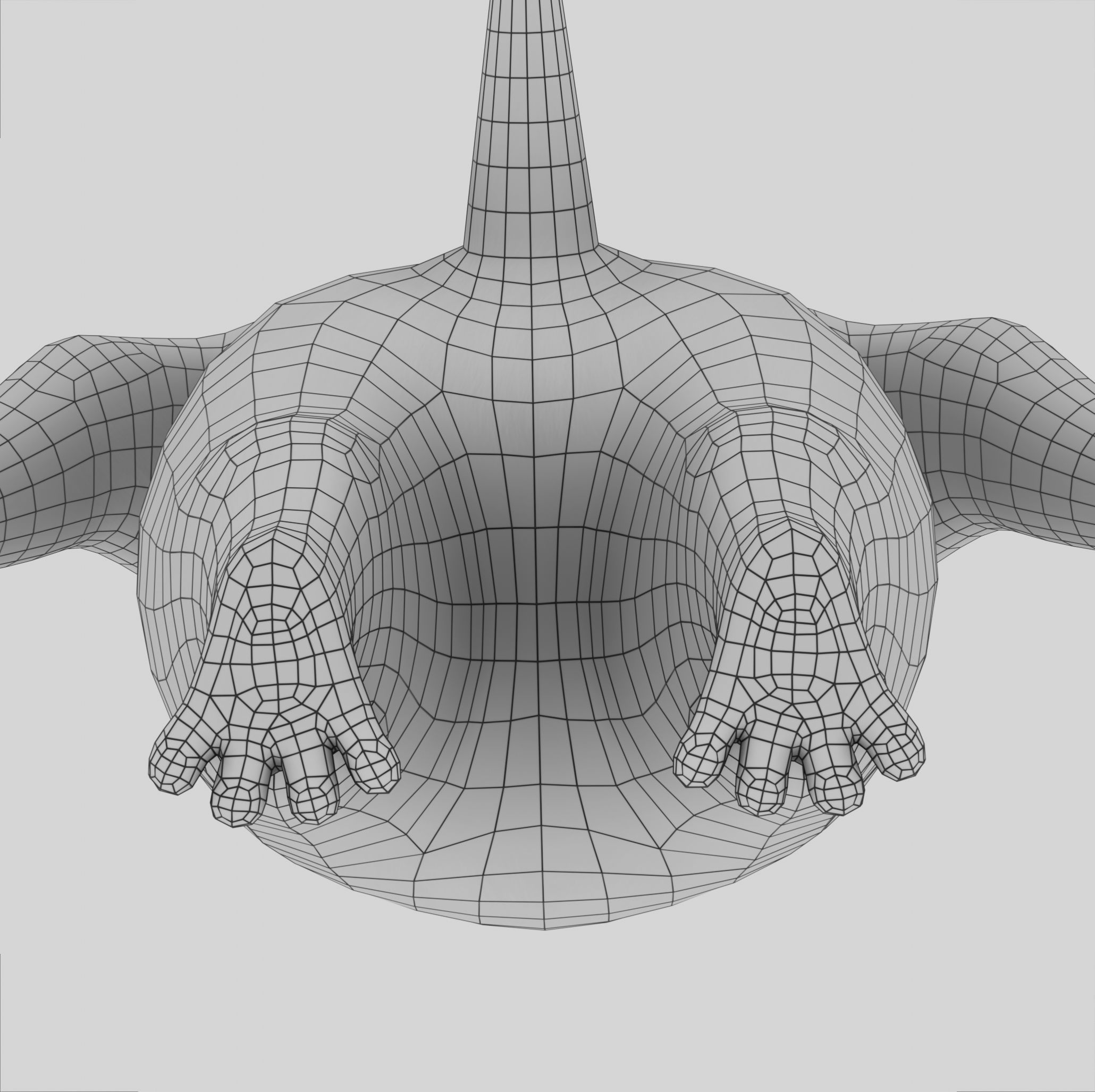 Dog cartoon character Low-poly 3D model_16