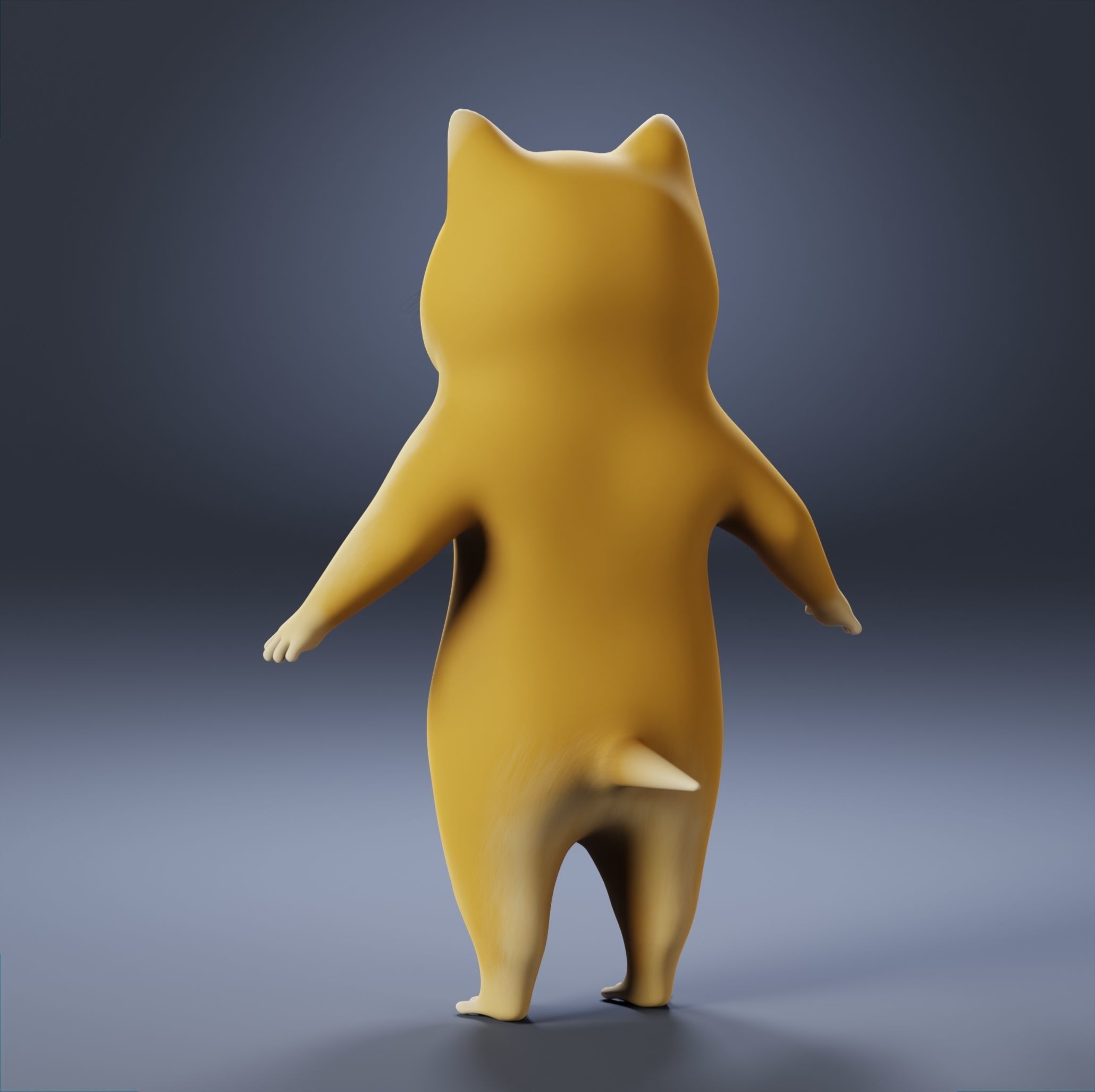 Dog cartoon character Low-poly 3D model_6