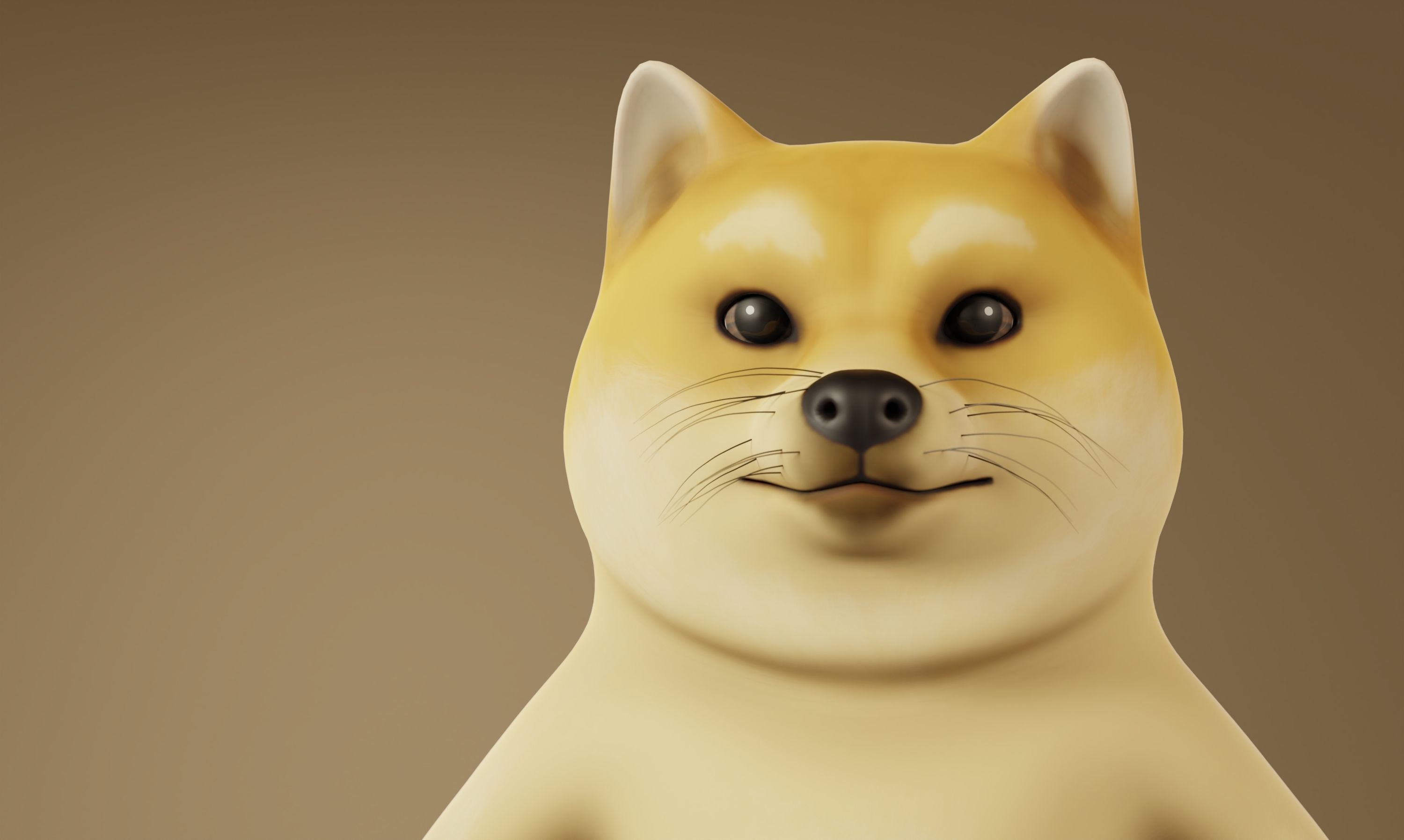 Dog cartoon character Low-poly 3D model_2