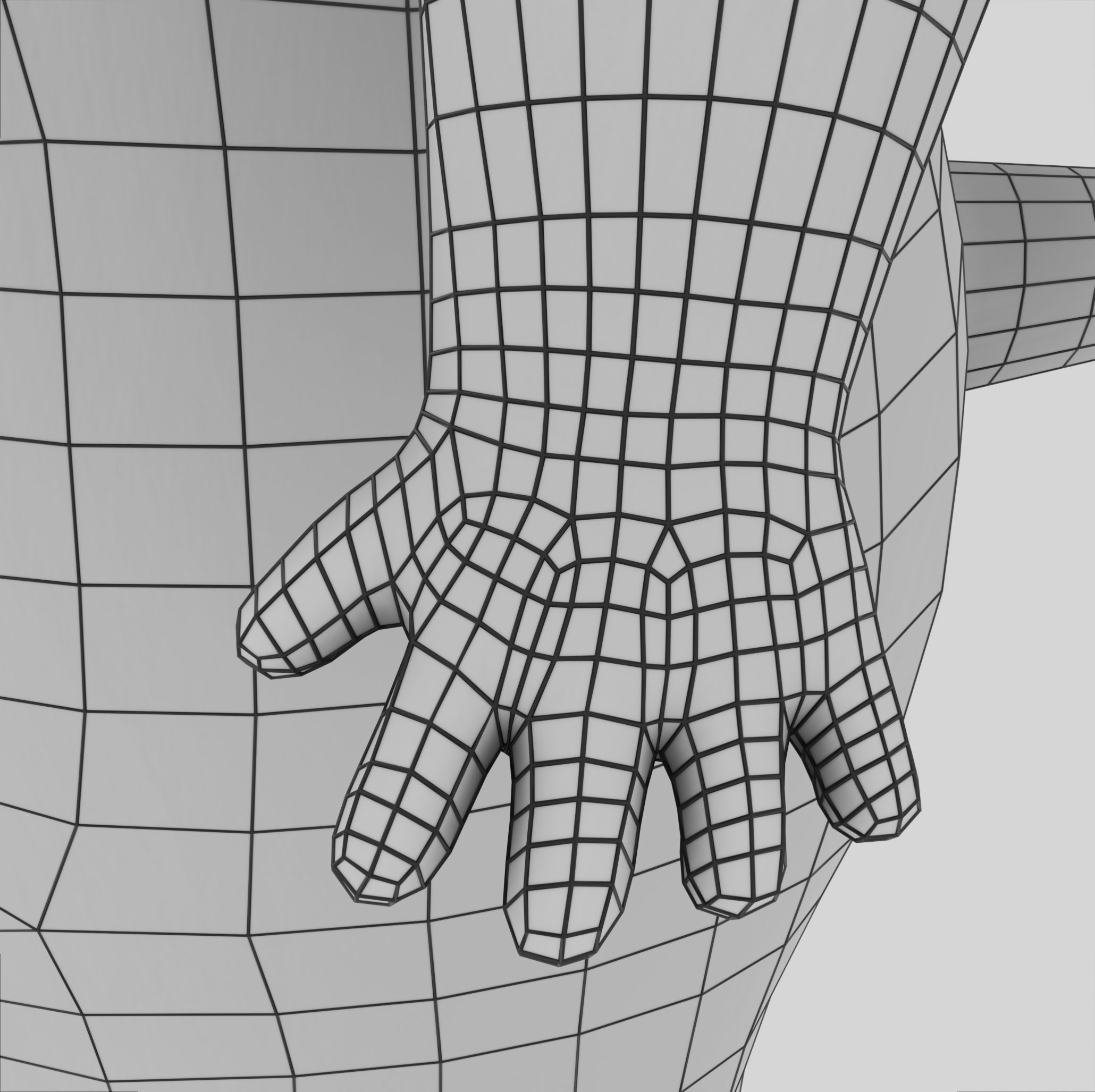 Dog cartoon character Low-poly 3D model_14