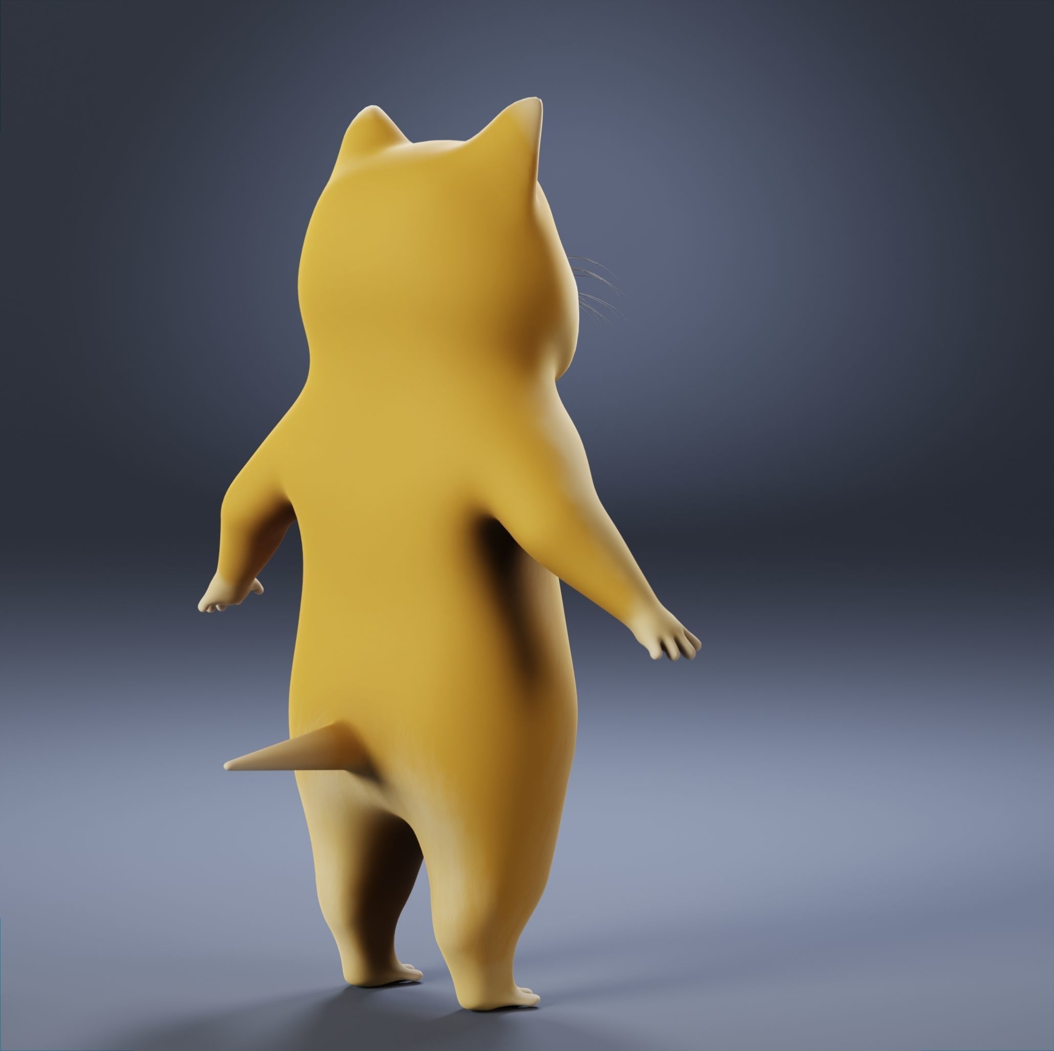 Dog cartoon character Low-poly 3D model_5