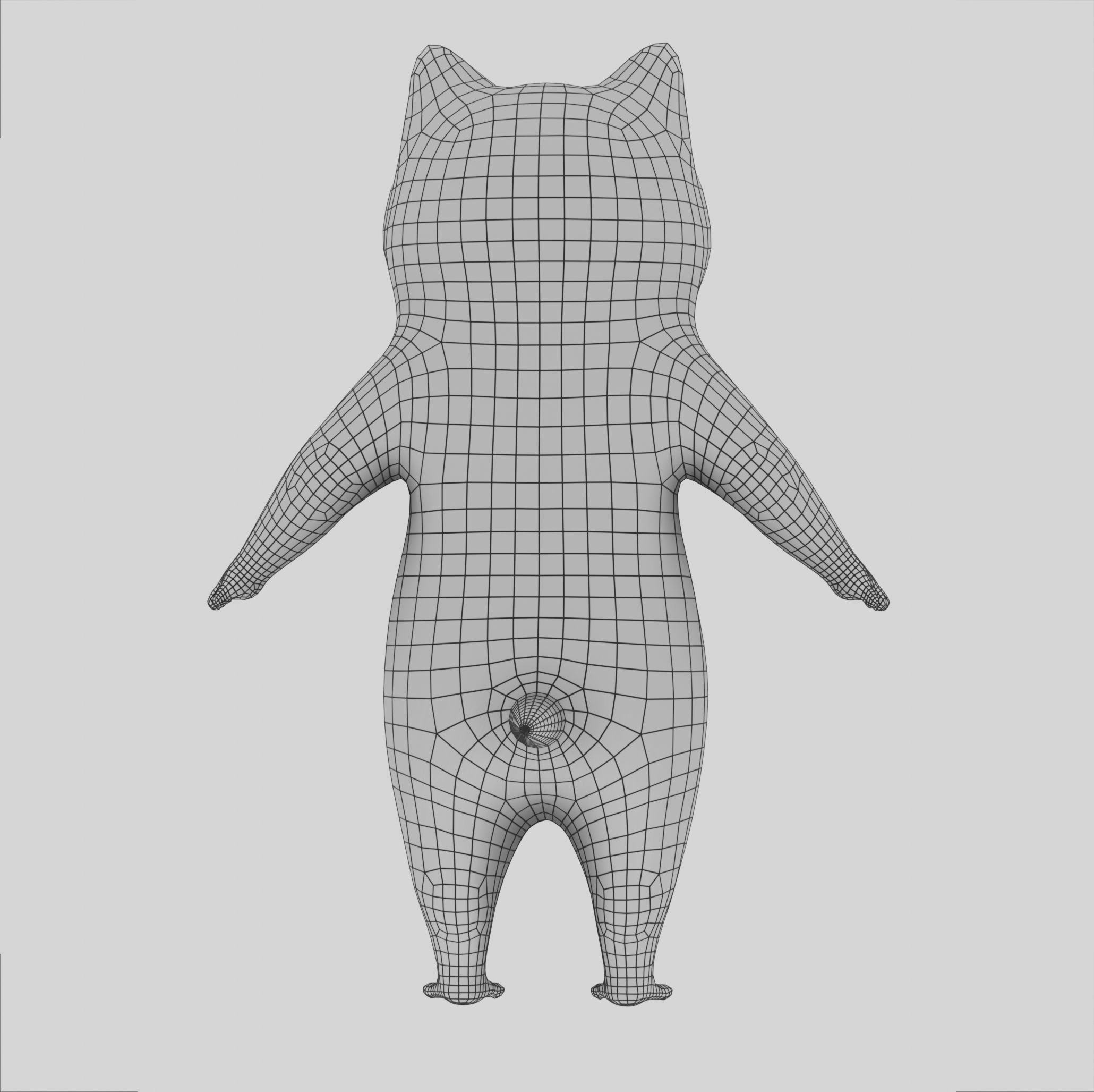 Dog cartoon character Low-poly 3D model_11