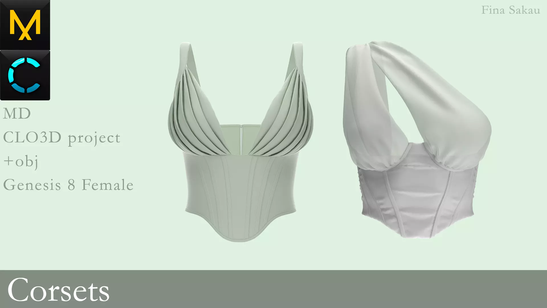 Corsets Marvelous Designer 3D model_0