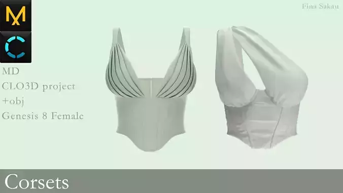 Corsets Marvelous Designer 3D model