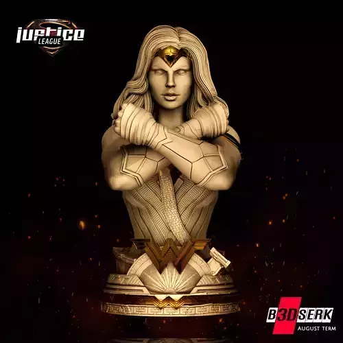 B3DSERK August Term Wonder Woman Bust ready for printing