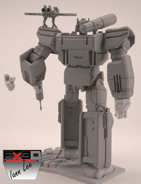 TRANSFORMER SOUNDWAVE G1 CON LASERBEAK 3D print model 3D print model_3