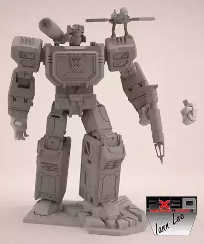 TRANSFORMER SOUNDWAVE G1 CON LASERBEAK 3D print model 3D print model