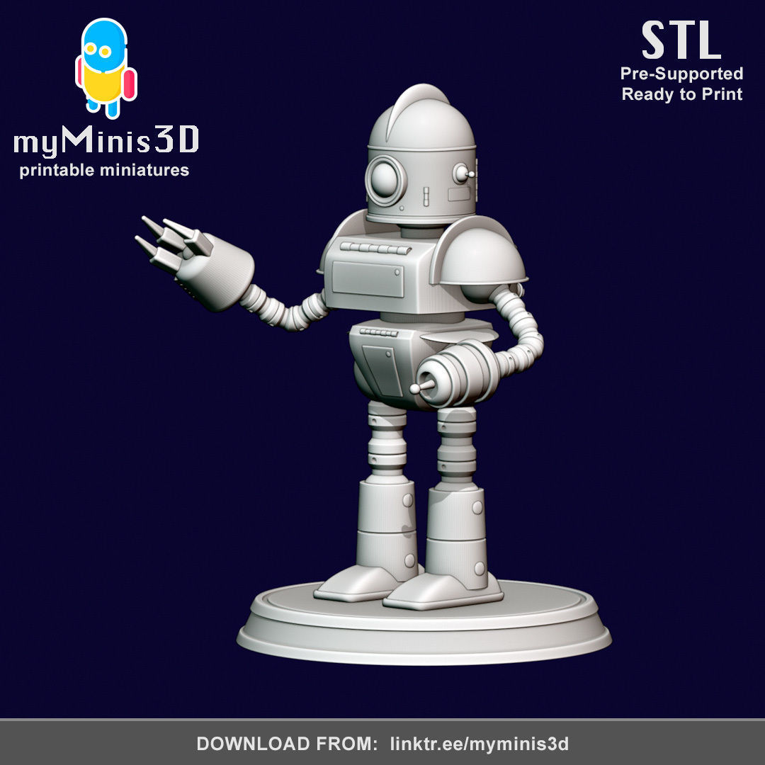 Warrior 3 of the Invader Robots Warband 3D print model_3