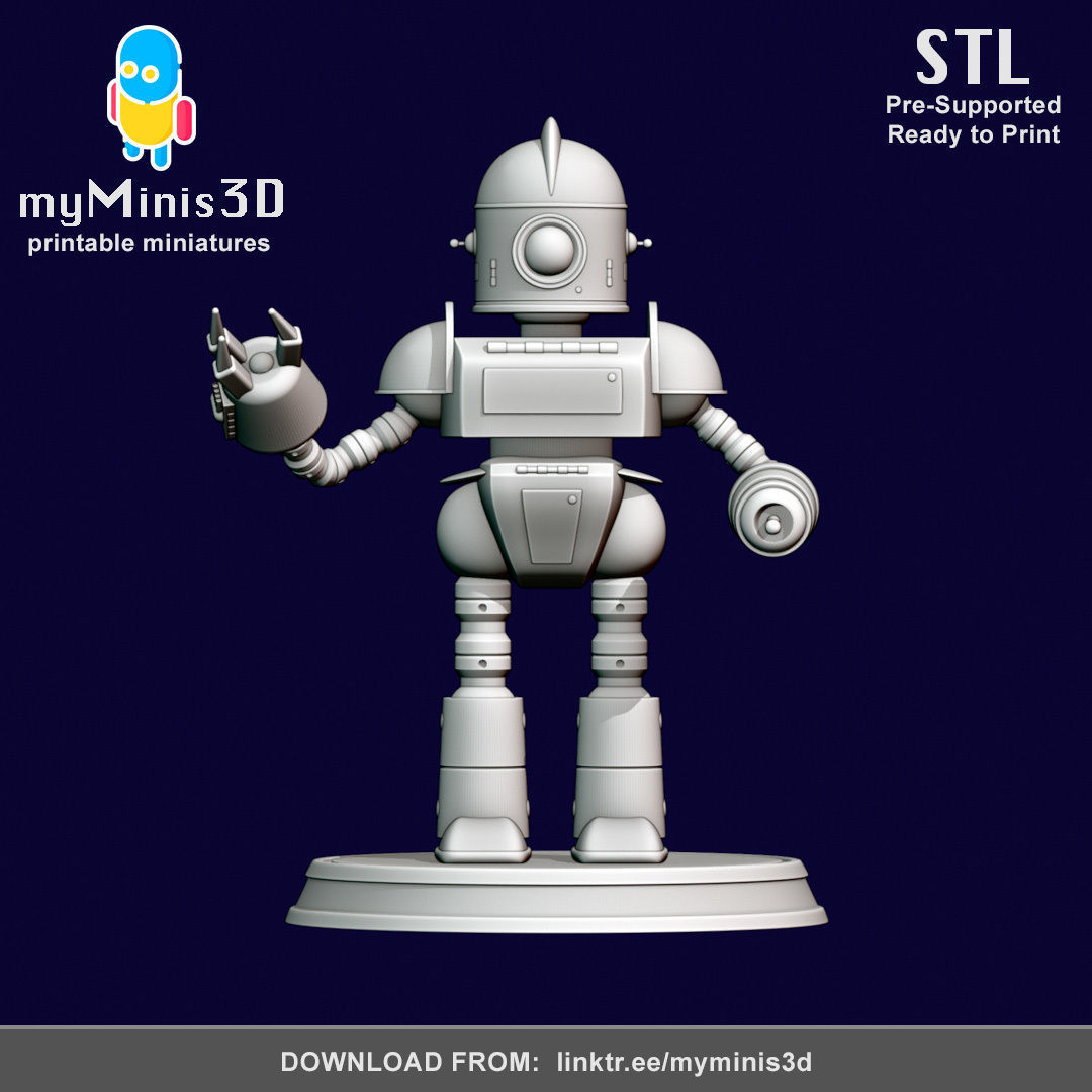 Warrior 3 of the Invader Robots Warband 3D print model_2