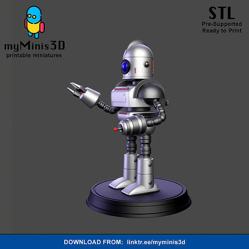 Warrior 3 of the Invader Robots Warband 3D print model