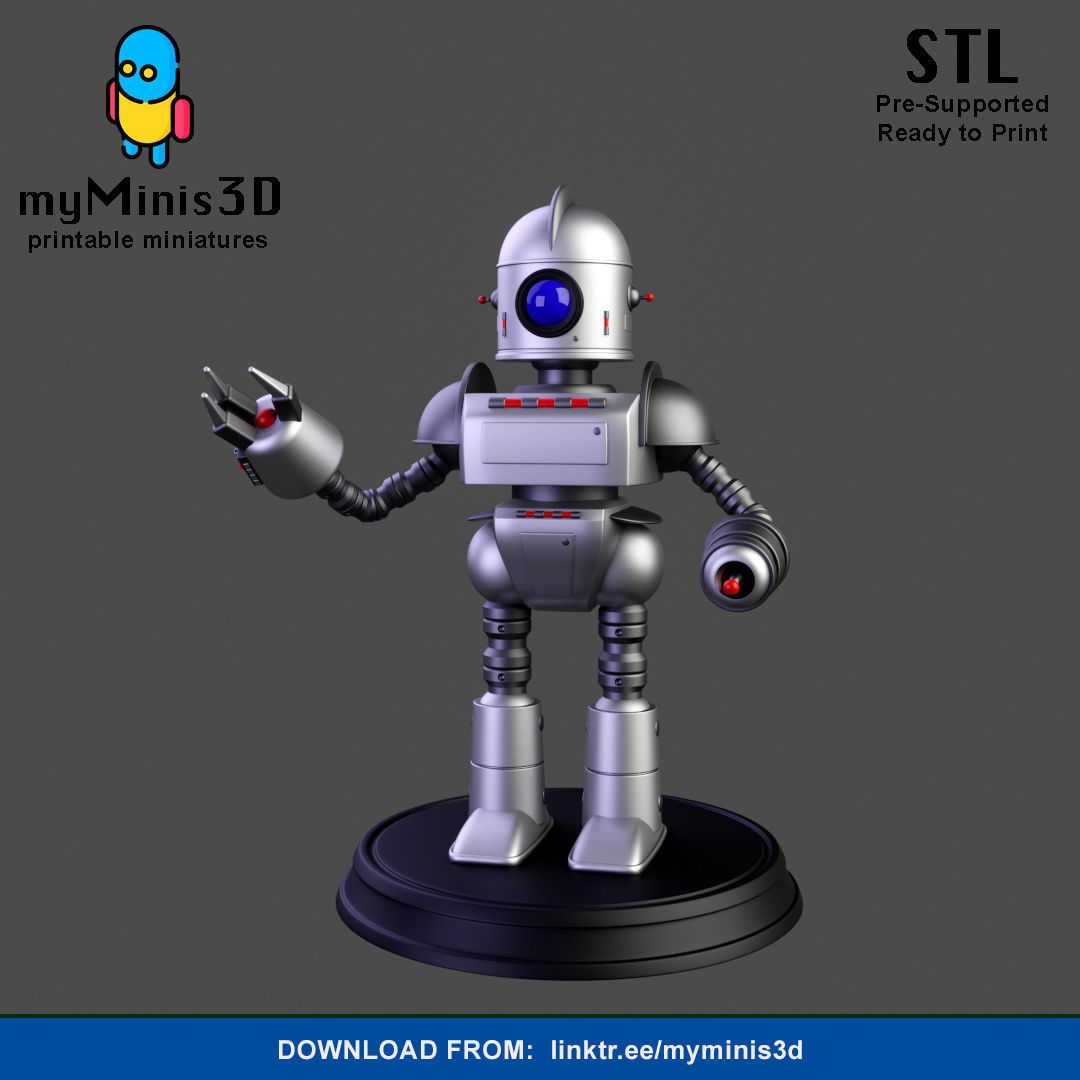 Warrior 3 of the Invader Robots Warband 3D print model_1