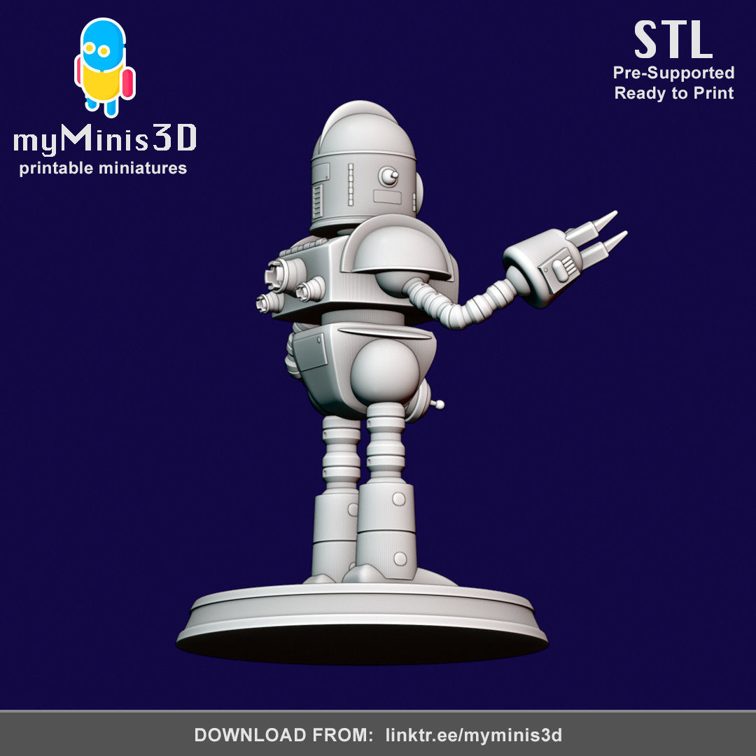 Warrior 3 of the Invader Robots Warband 3D print model_4