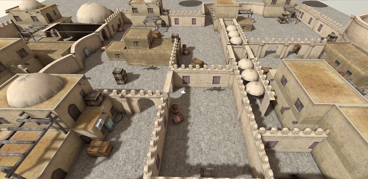 Shooting maps Low-poly 3D model_11