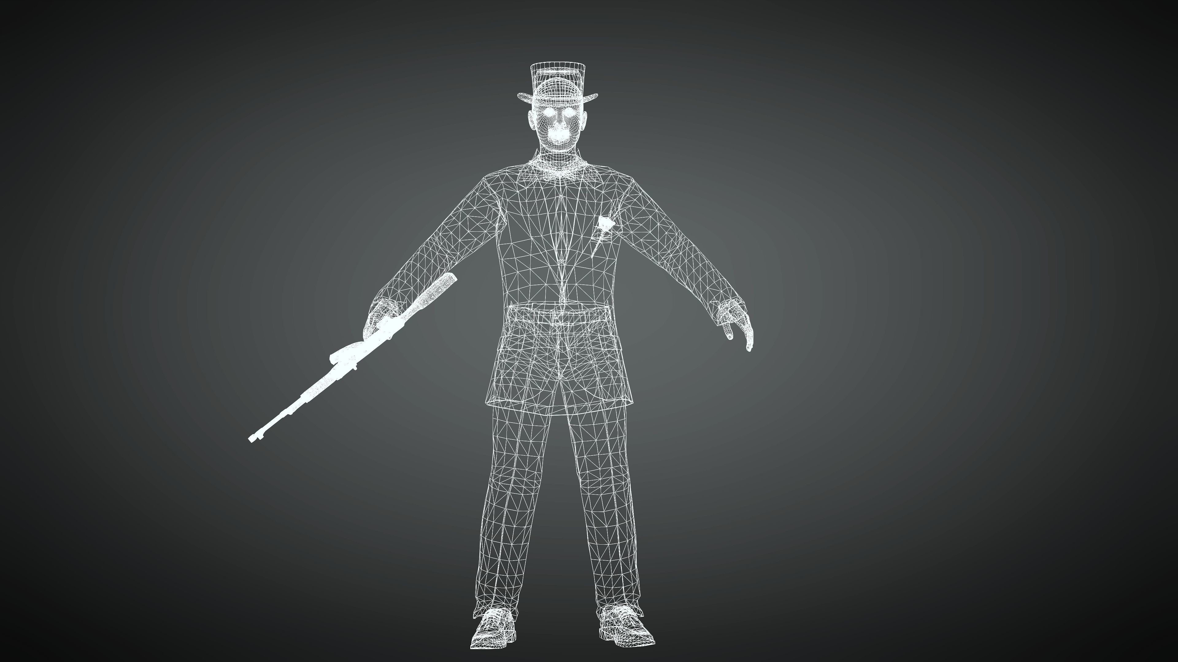 Realistic and Rigged Character-2 Game Ready 3D model_6